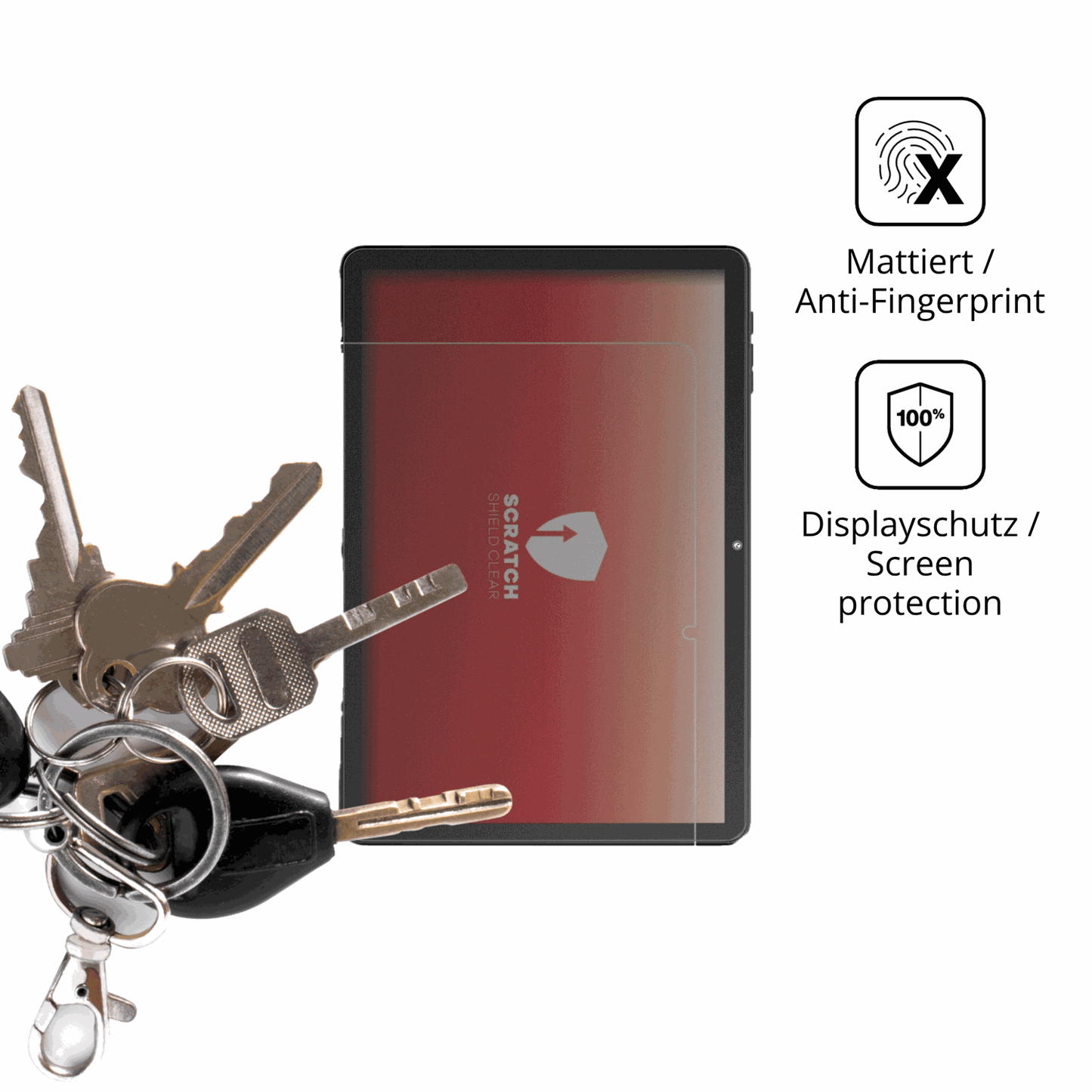 dipos Displayschutz für Rebecco Z50 10.1 Zoll, mattierte Oberfläche, Blickschutzfilter und perfekter Passform