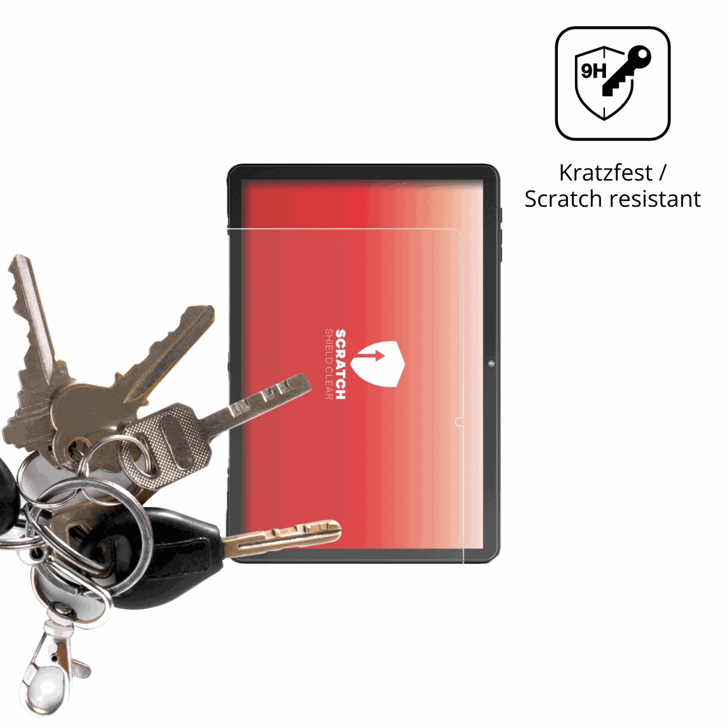 dipos Displayschutz für Rebecco Z50 10.1 Zoll, mattierte Oberfläche, robuste Festigkeit und perfekte Passform