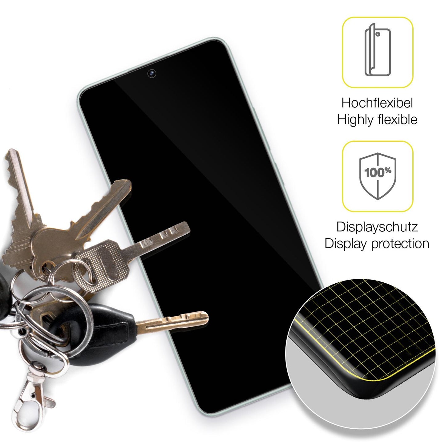 dipos Displayschutz für Redmi K70E, transparente Oberfläche, geringe Dicke und perfekte Passform