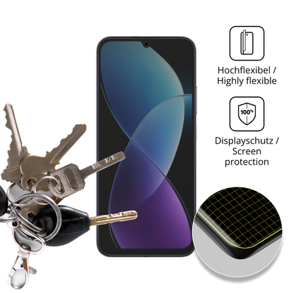 dipos Displayschutz für Redmi R70 5G, mit Blickschutzfilter und perfekter Passform auch für die Rundungen