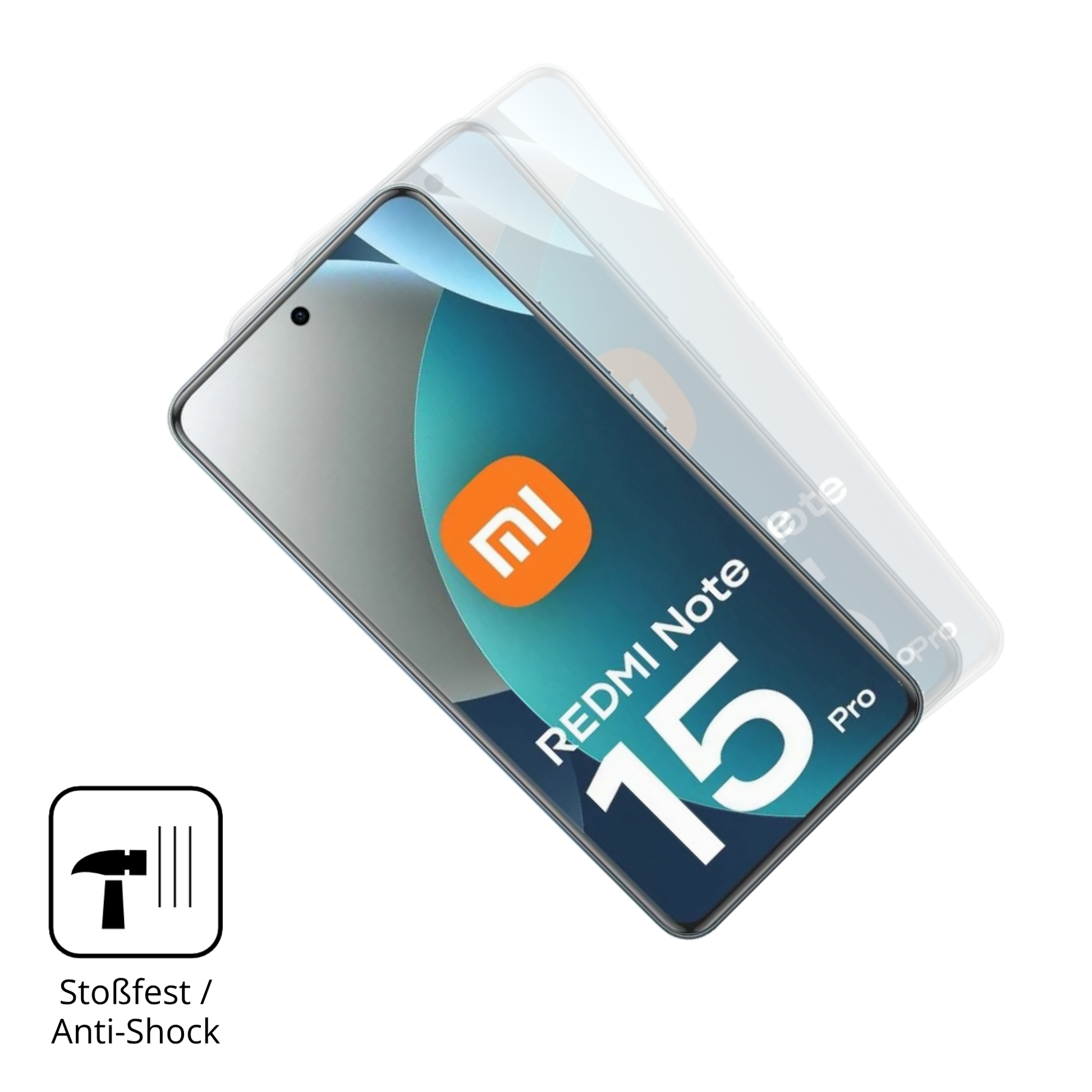 Schutz gegen Kratzer auf dem Redmi Note 15 Pro 4G Glas durch Schlüssel, Stöße gegen die Tischkante oder Stürze