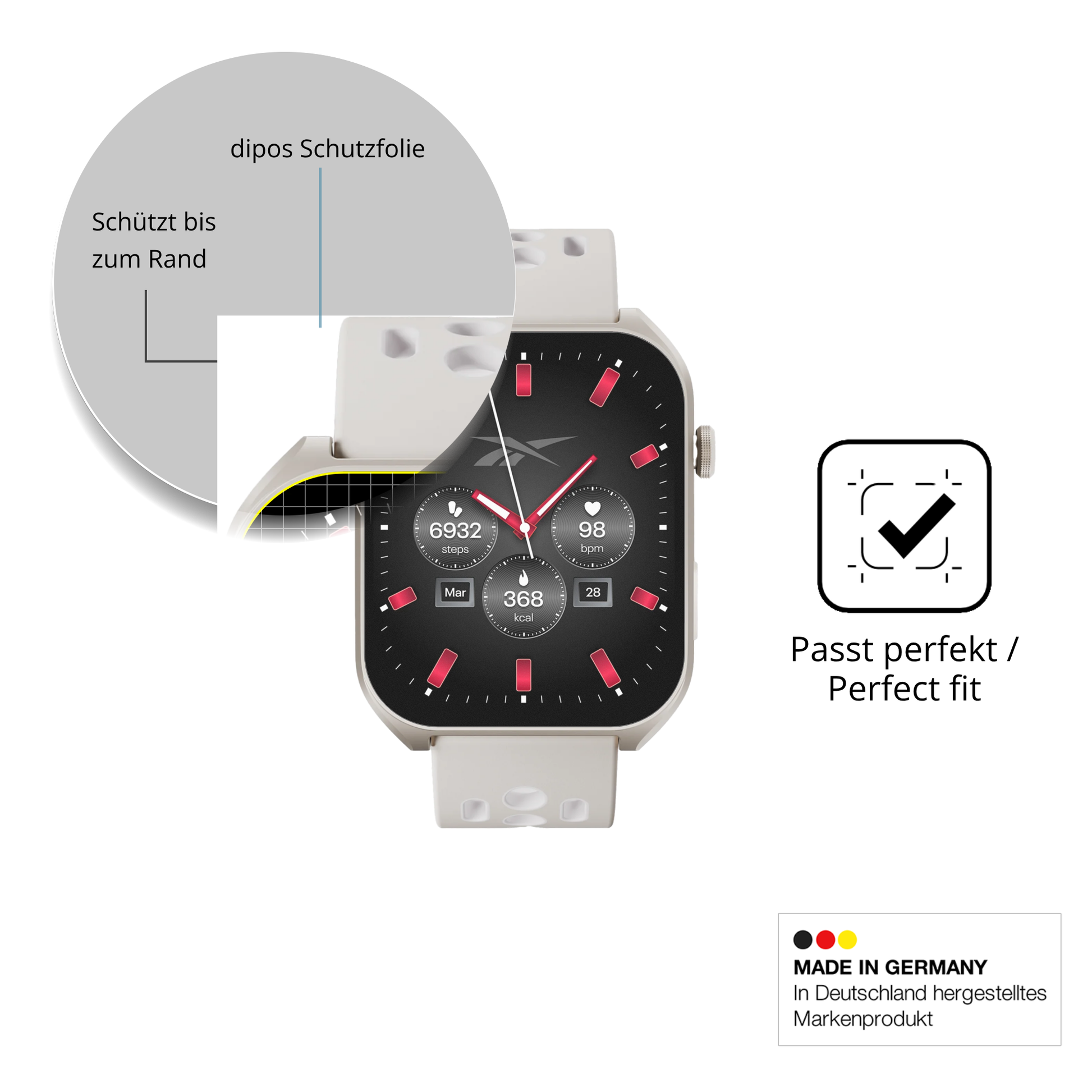 Besonders flexibler Displayschutz mit Anti-Shock-Schicht im Materialmix