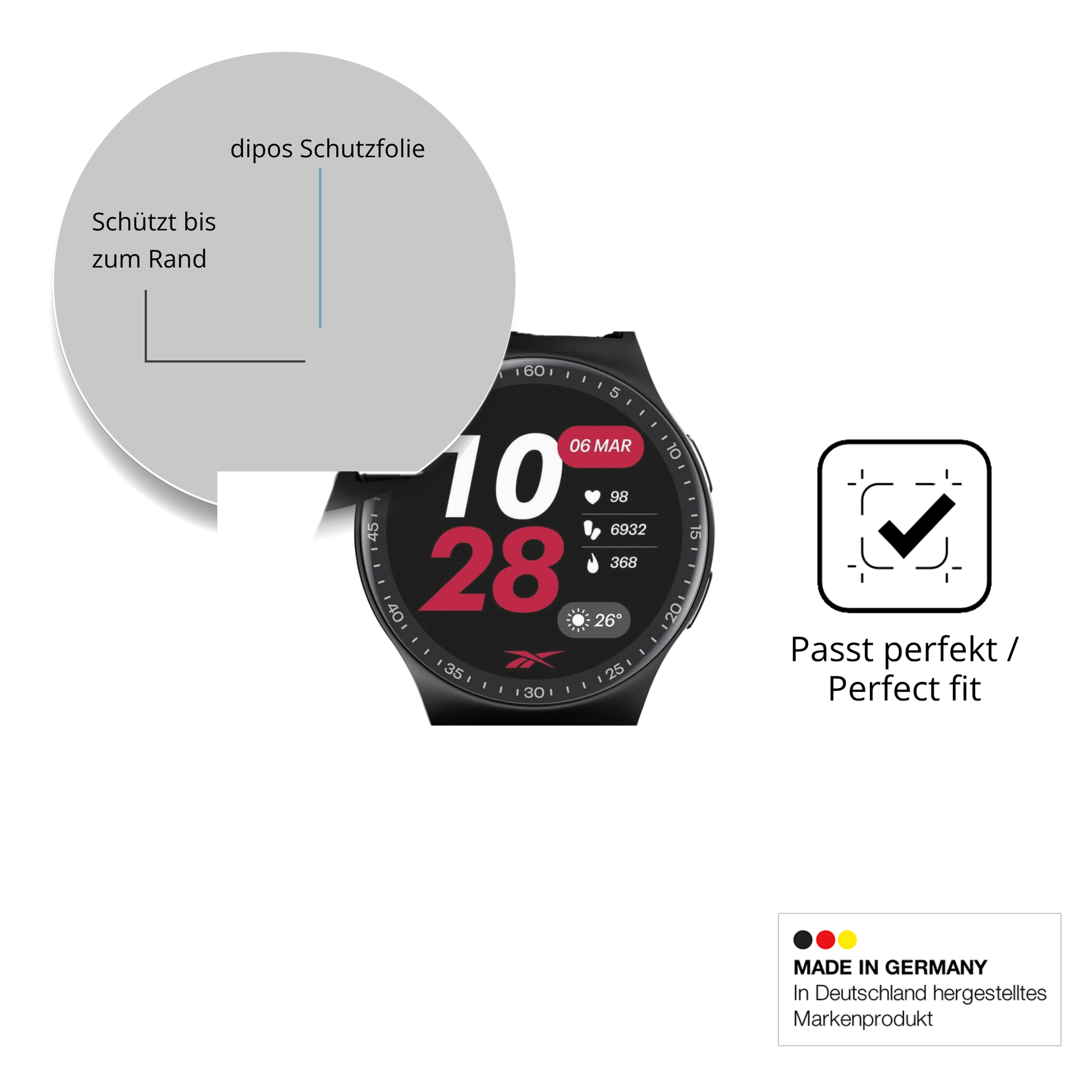 Besonders flexibler Displayschutz mit Anti-Shock-Schicht im Materialmix