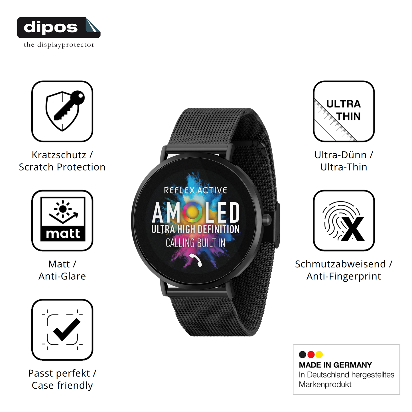 Displayschutz hergestellt in Deutschland, höchste Qualität made in Germany