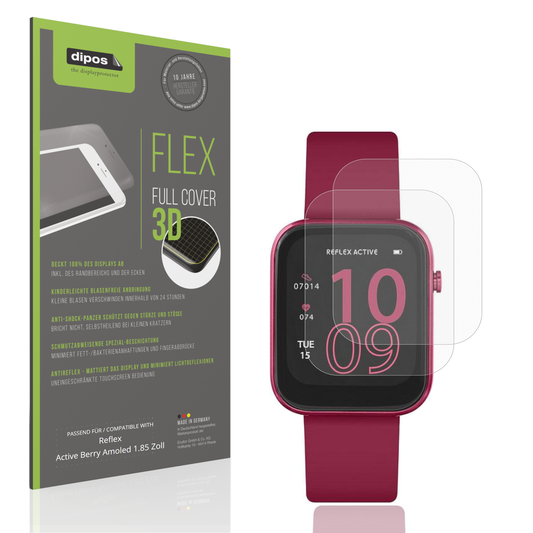 Matte Displayschutzfolie von dipos passend für Reflex Active Berry Amoled 1.85 Zoll, 100% Displayabdeckung und blasenfreie Montage