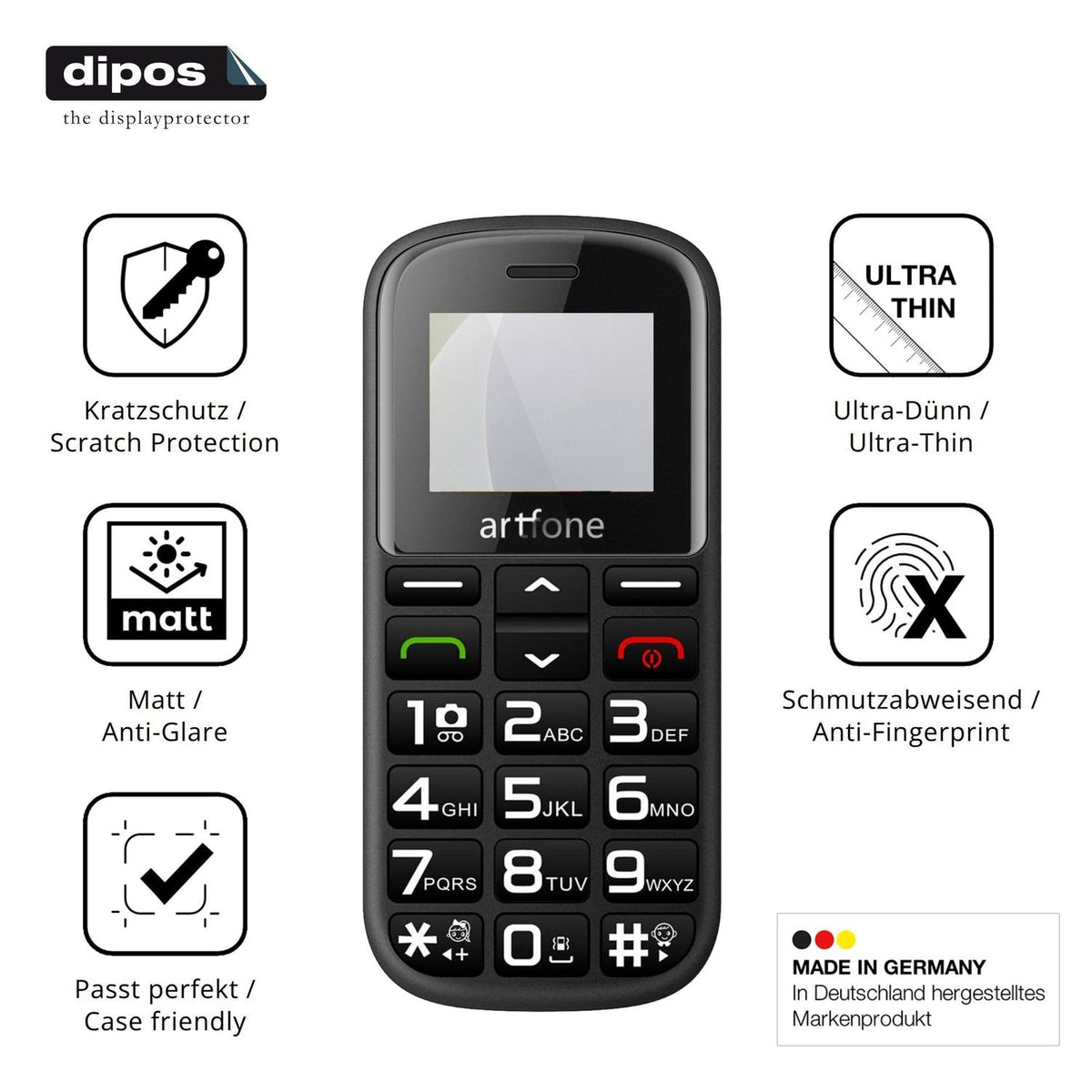 4x Screen Protector for Retoo E945 Protection Anti Glare dipos