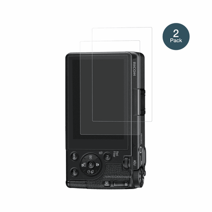 RicohGR IV HDF mit aufgebrachter dipos Panzerfolie, die lästige Fingerabdrücke minimiert