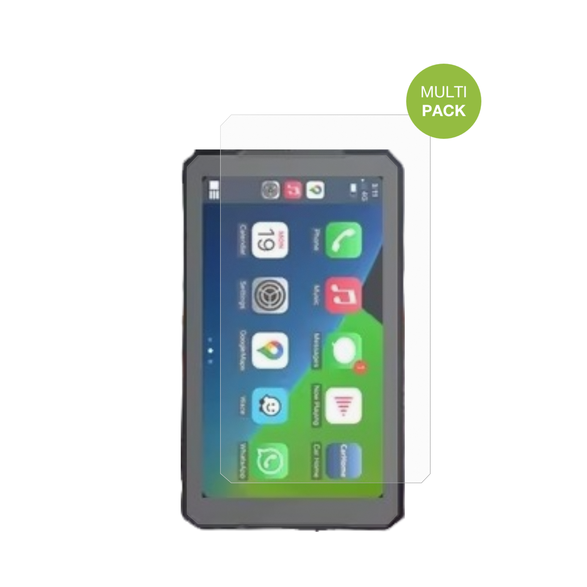 RiderNavR7M mit aufgebrachter dipos Displayschutzfolie, die lästige Fingerabdrücke minimiert