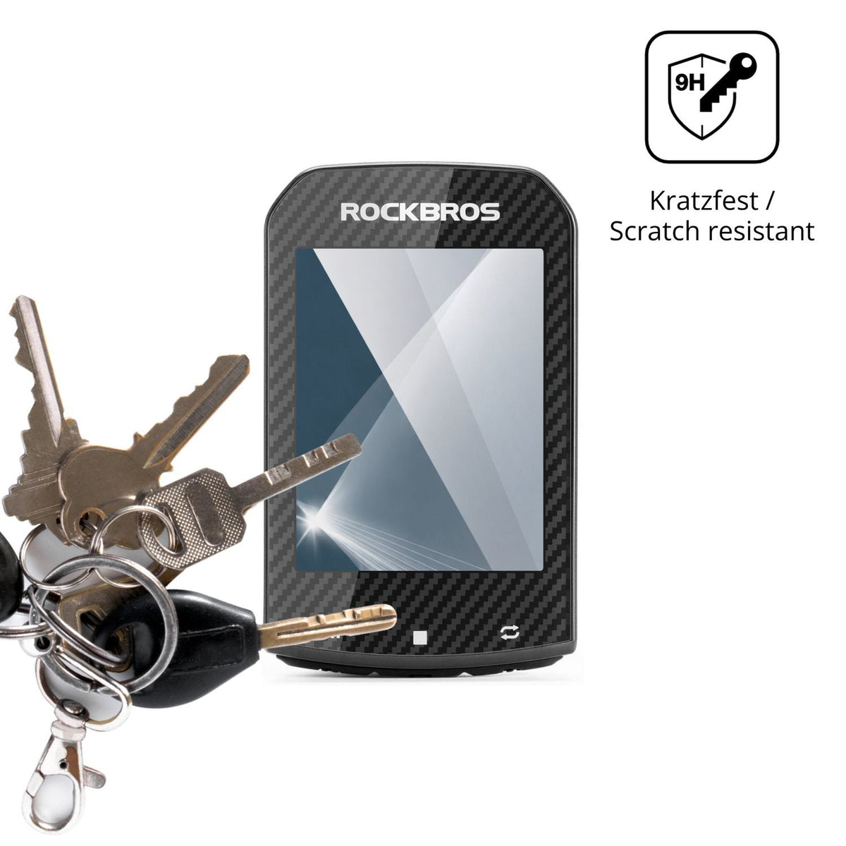 dipos Displayschutz für ROCKBROS M1 Pro, transparente Oberfläche, perfekte Passform auch für die Rundungen