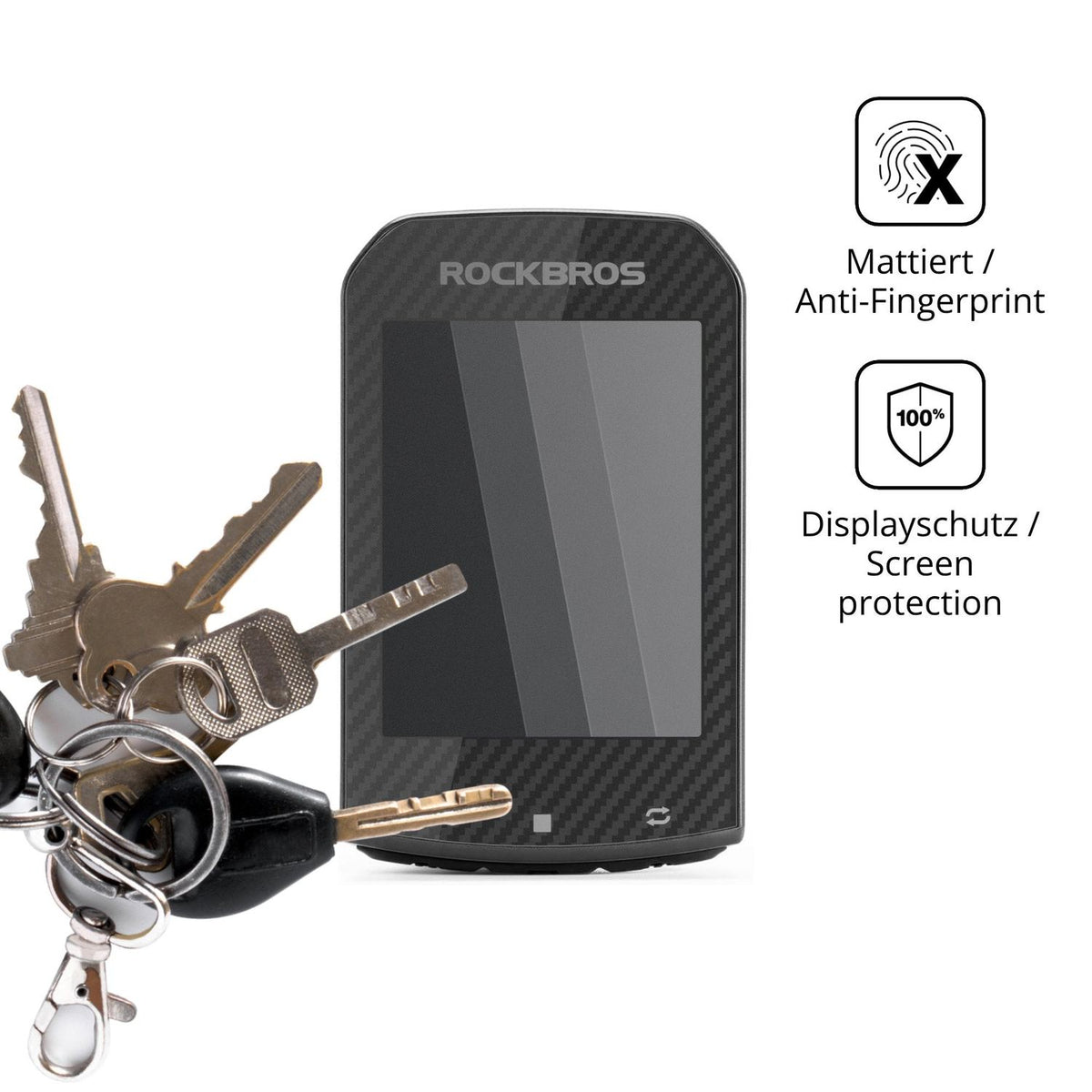 dipos Displayschutz für ROCKBROS M1 Pro, mattierte Oberfläche, Blickschutzfilter und perfekter Passform