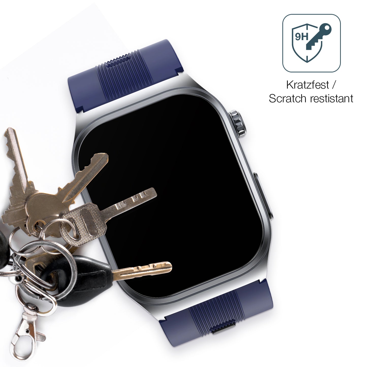 dipos Displayschutz für Rogbid Rowatch D1, mattierte Oberfläche, robuste Festigkeit und perfekte Passform