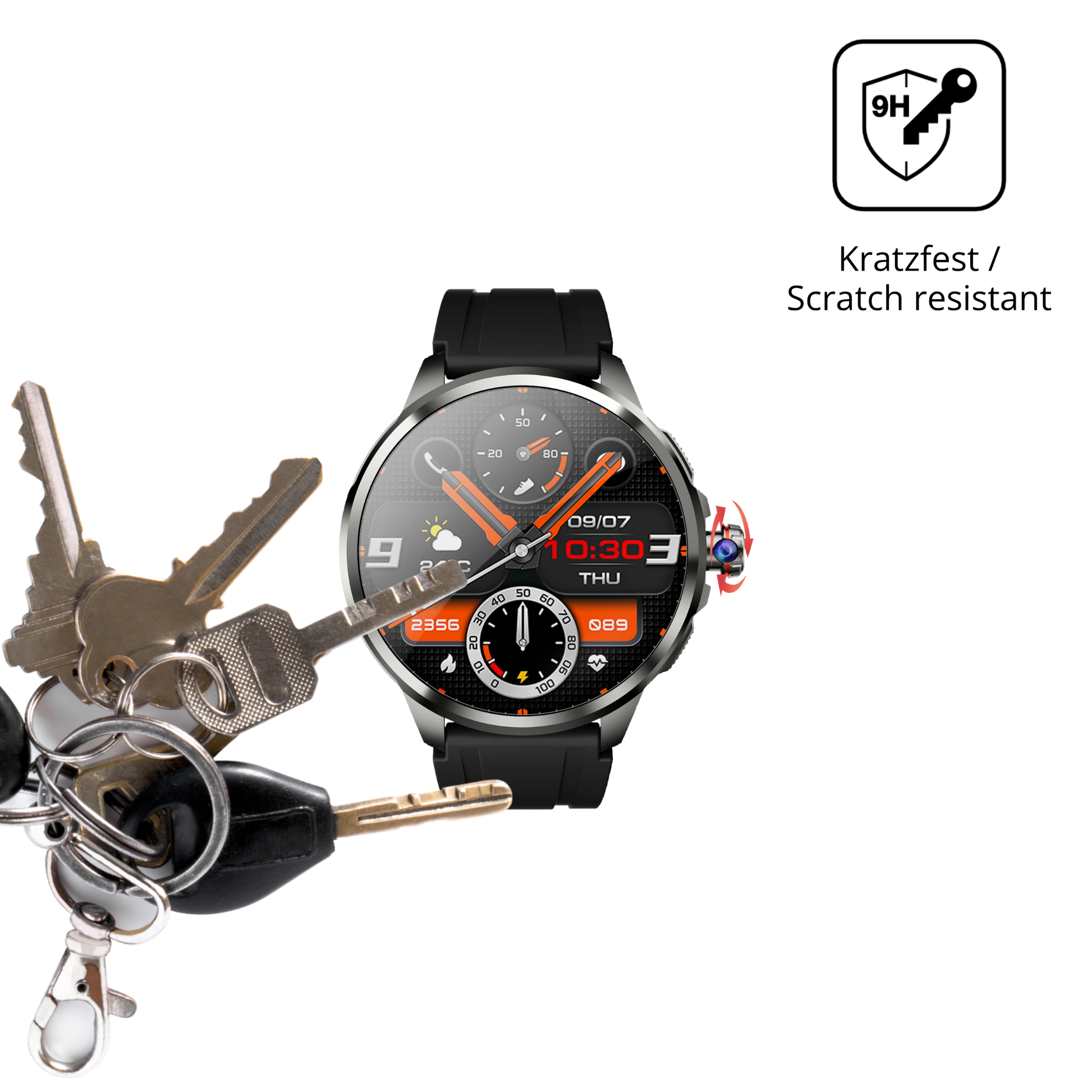 dipos Displayschutz für Rogbid Model R2 Ultra, transparente Oberfläche, perfekte Passform auch für die Rundungen