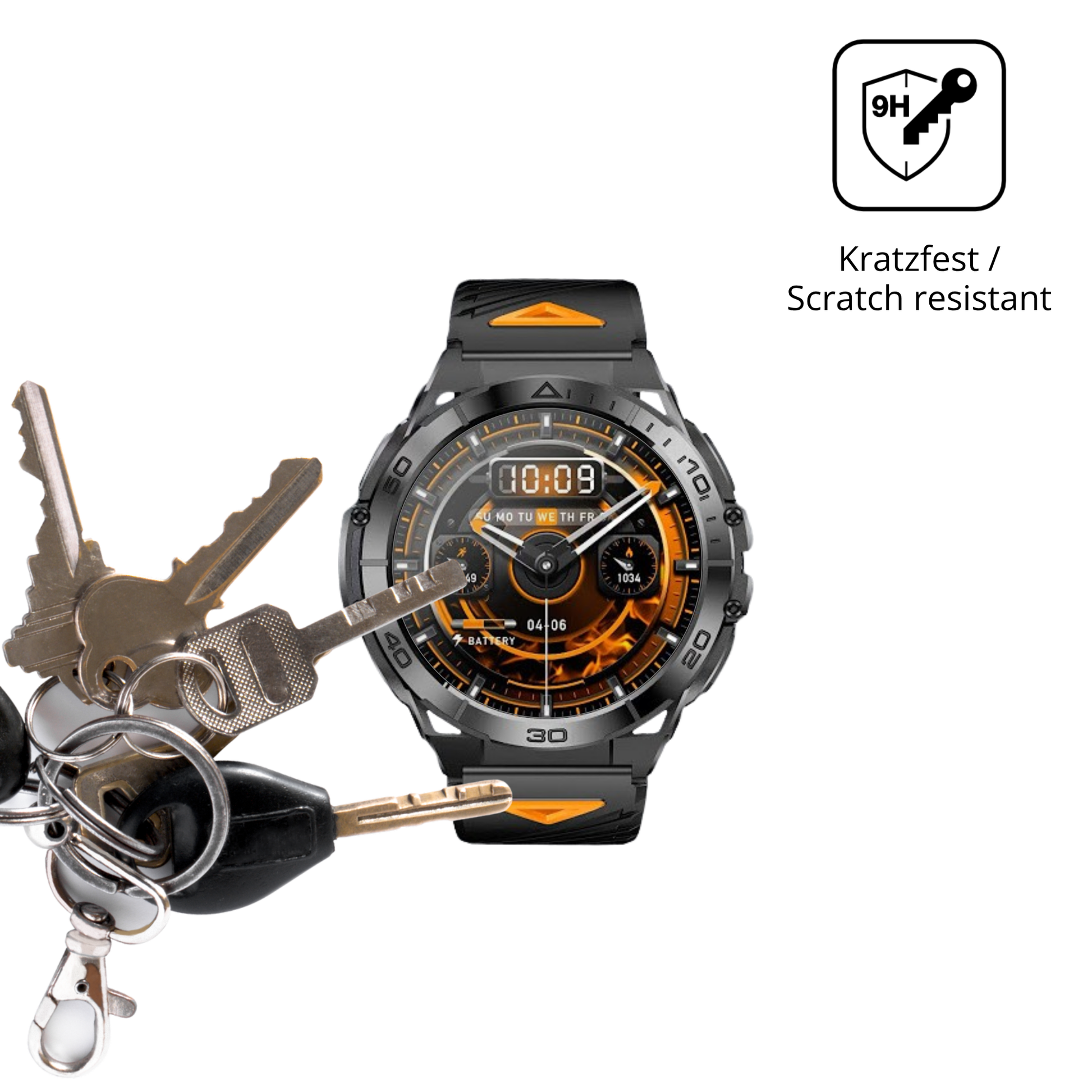dipos Displayschutz für rogbidtitan k, transparente Oberfläche, perfekte Passform auch für die Rundungen