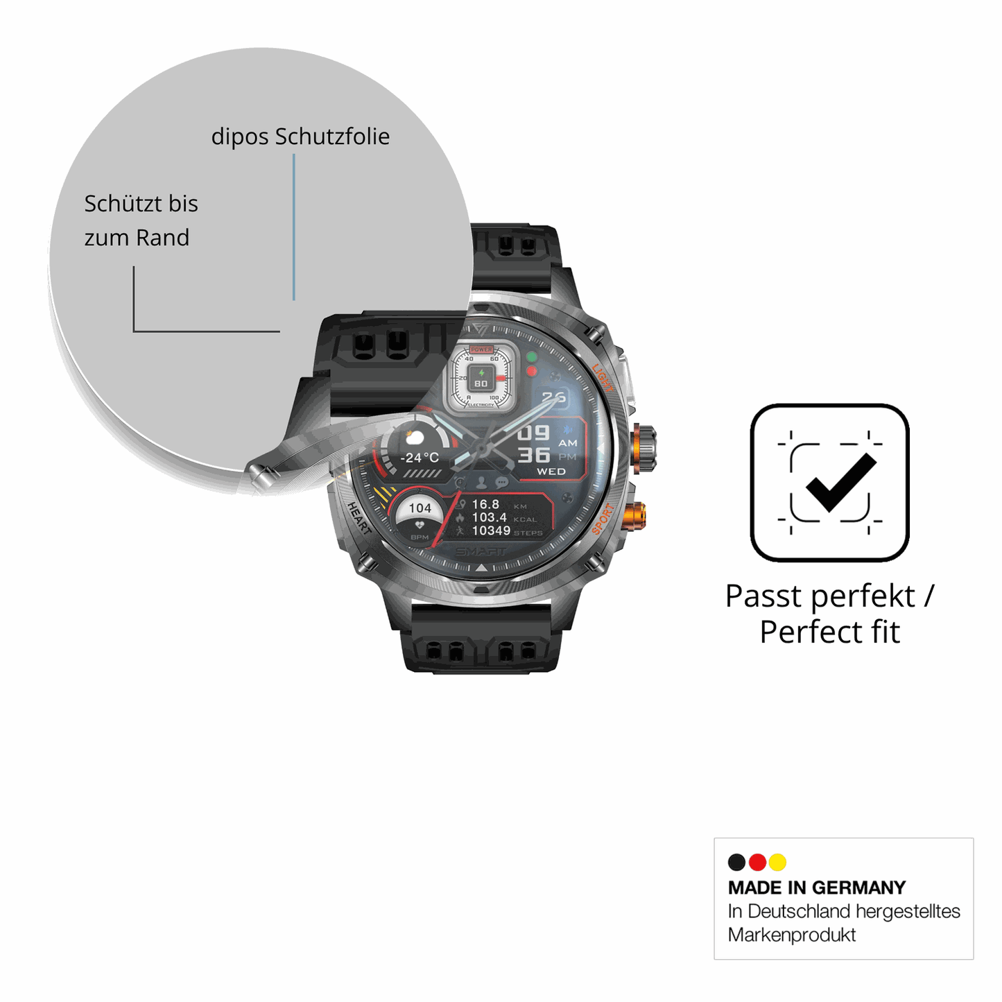 Besonders flexibler Displayschutz mit Anti-Shock-Schicht im Materialmix