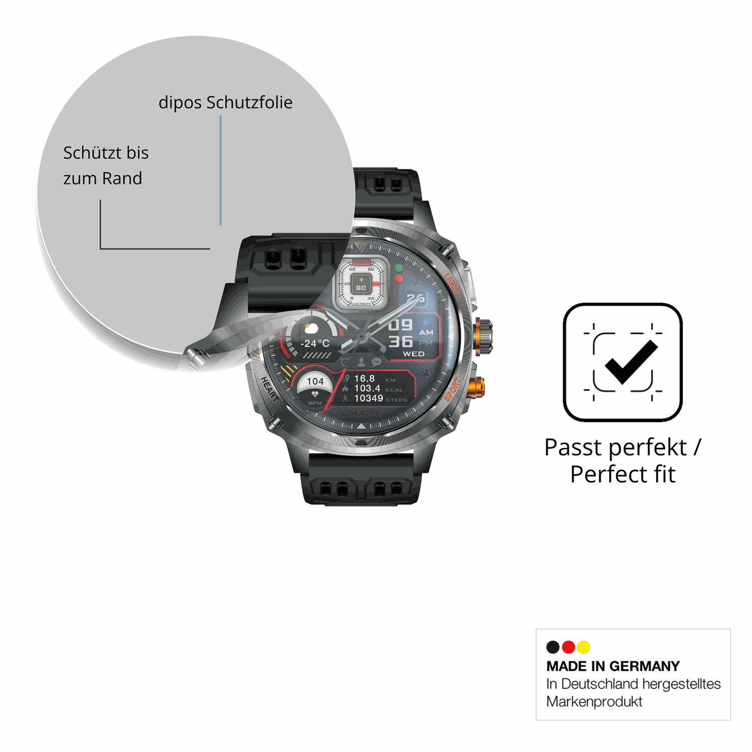 Besonders flexibler Displayschutz mit Anti-Shock-Schicht im Materialmix