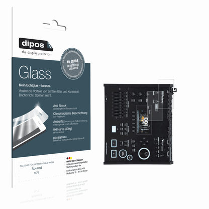 Matte Displayschutzfolie von dipos passend für Roland V71, 9H kratzfest und blasenfrei montiert