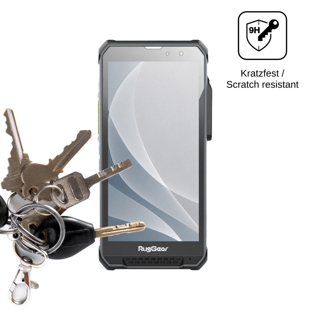 2x Screen Protector for RugGear RG880i matte Flexible Glass 9H dipos
