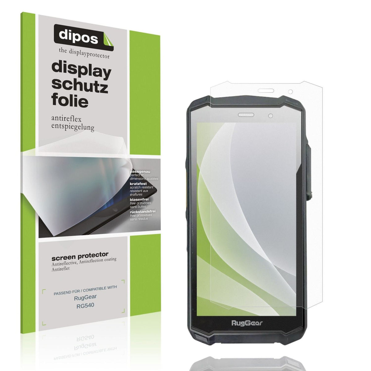 4x Screen Protector for RugGear RG540 Protection Anti Glare dipos