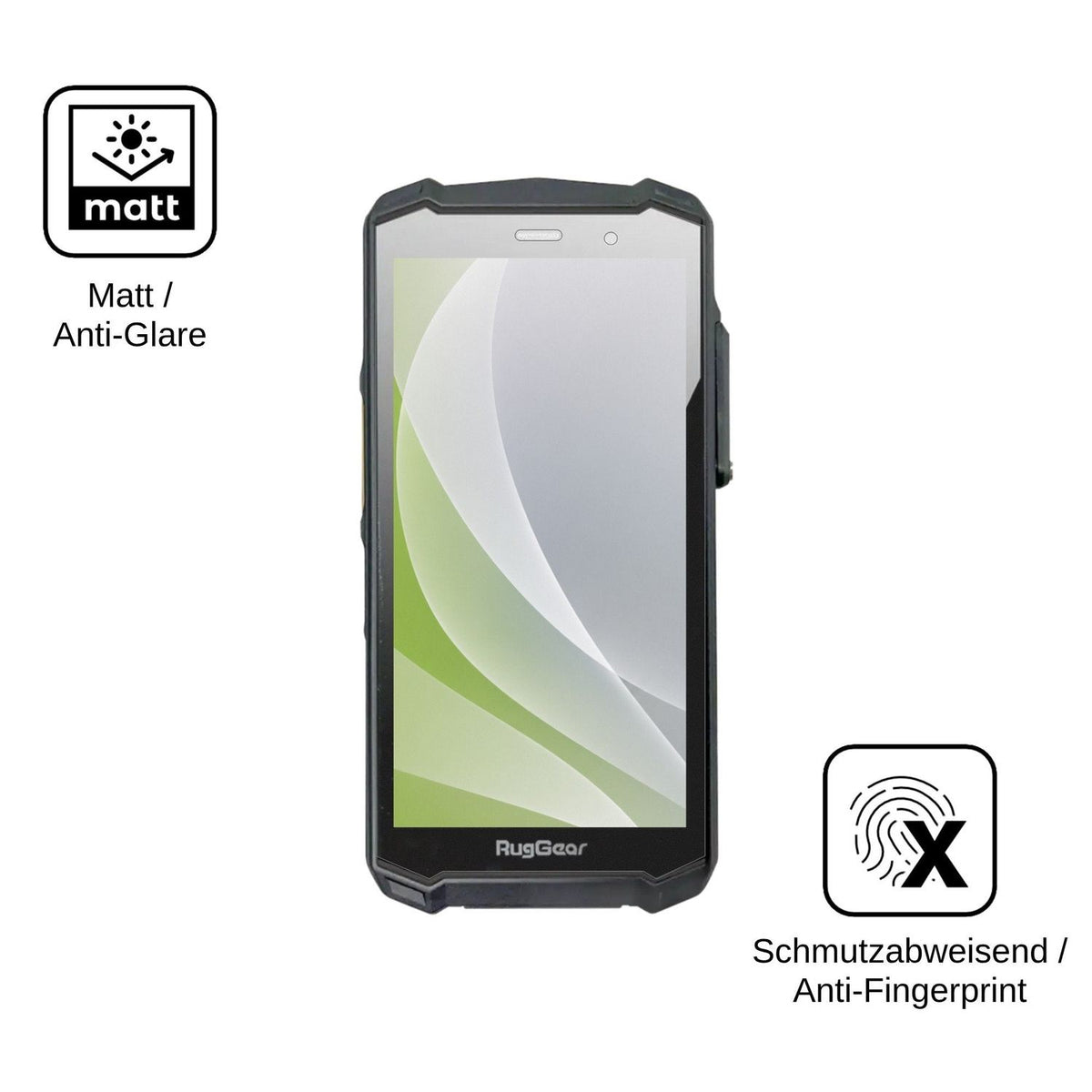 4x Screen Protector for RugGear RG540 Protection Anti Glare dipos