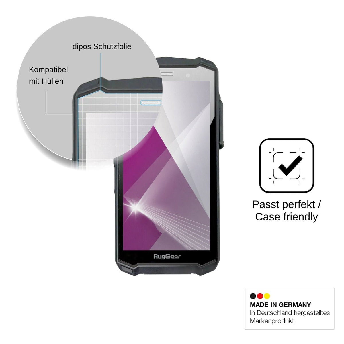 4x Screen Protector for RugGear RG540 Protection Crystal Clear dipos