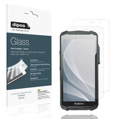 2x Screen Protector for RugGear RG540 matte Flexible Glass 9H dipos