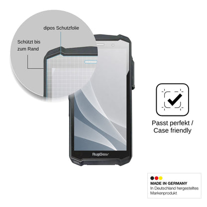 2x Screen Protector for RugGear RG540 matte Flexible Glass 9H dipos