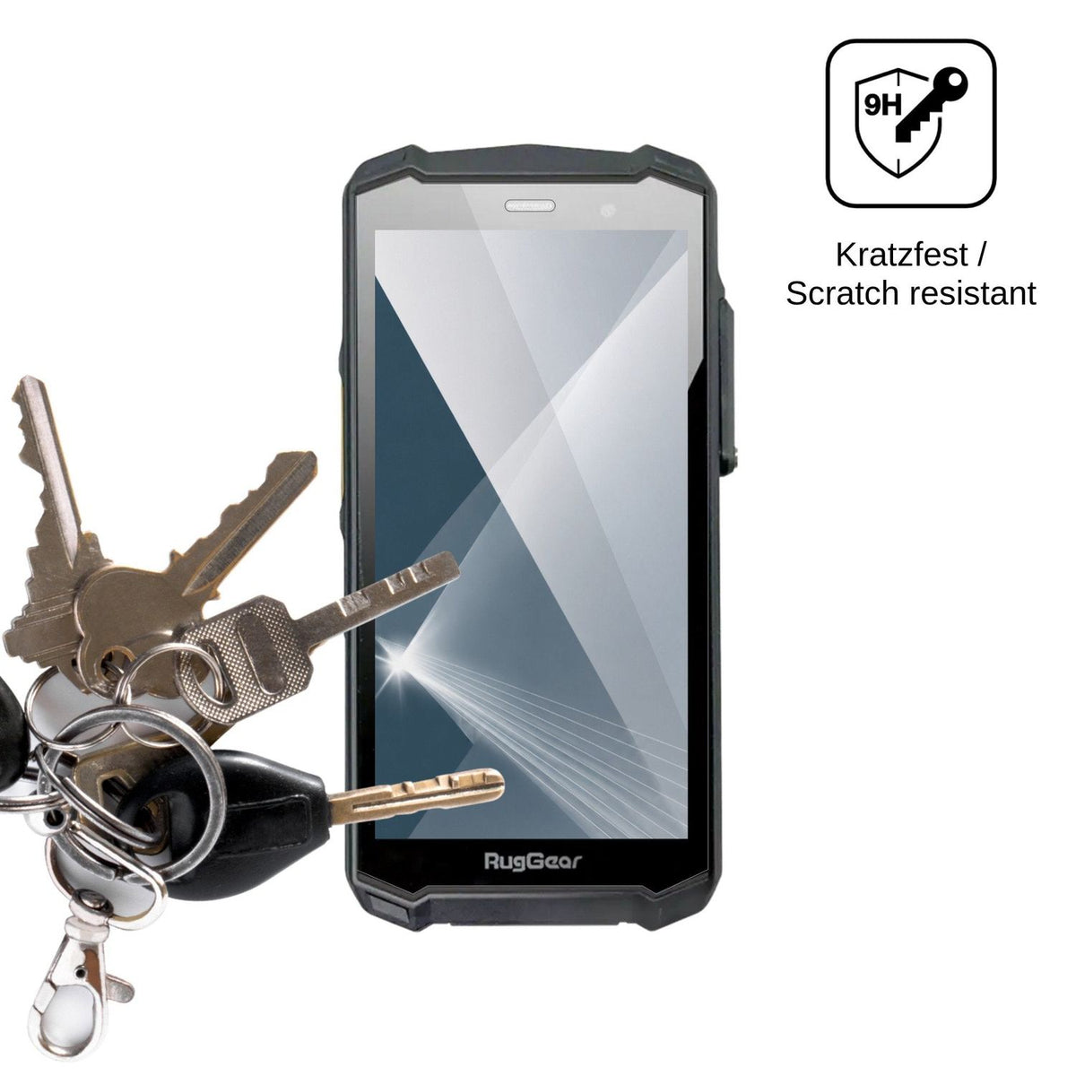 2x Screen Protector for RugGear RG540 Flexible Glass 9H dipos