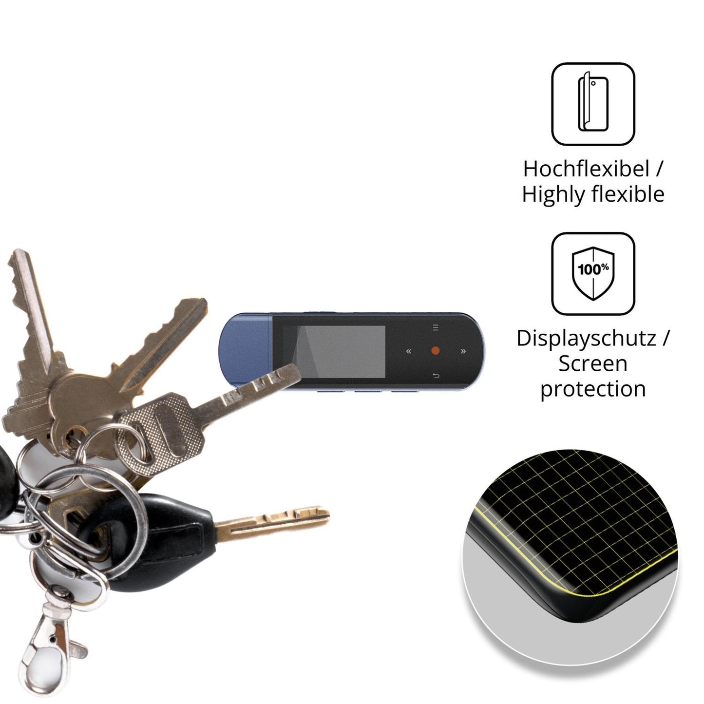 dipos Displayschutz für RUIZU X69, mit Blickschutzfilter und perfekter Passform auch für die Rundungen
