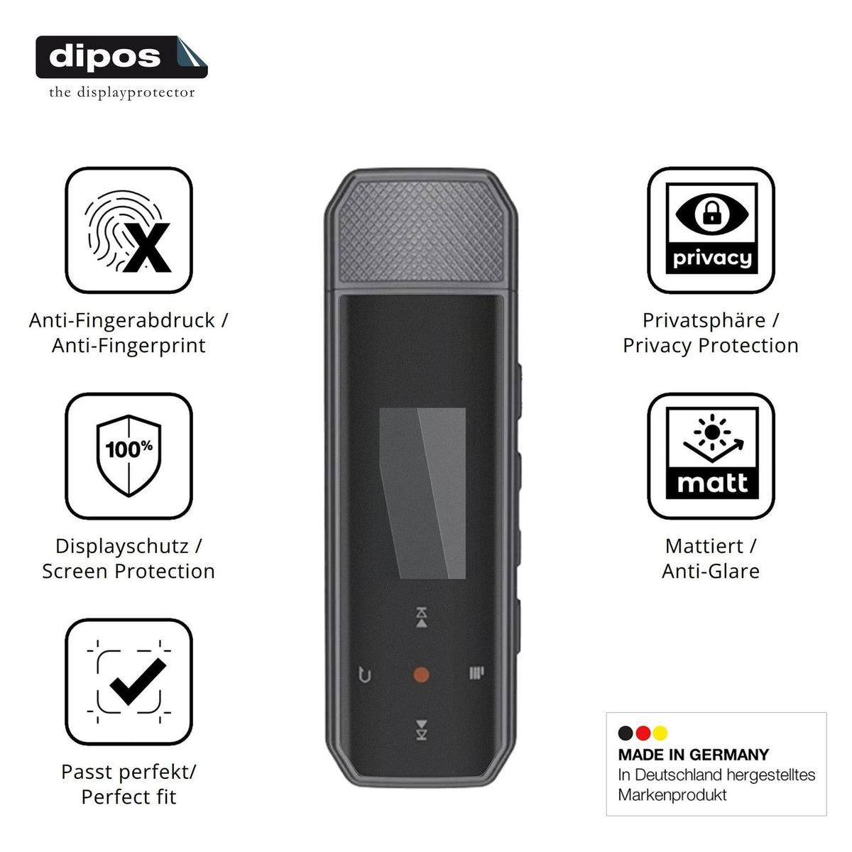 Screen Protector for RUIZU X80 Privacy Filter 4-Way Protection dipos