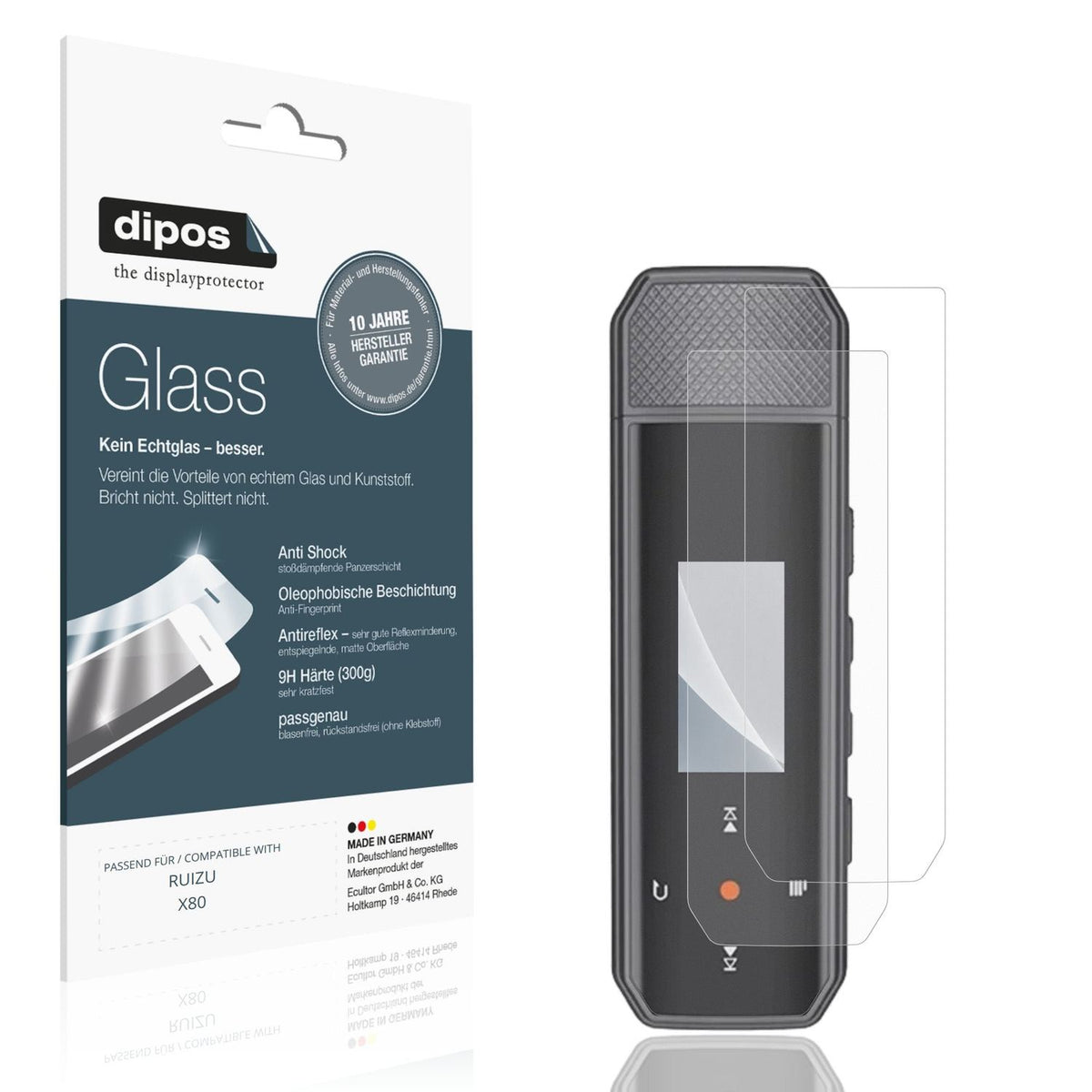 2x Screen Protector for RUIZU X80 matte Flexible Glass 9H dipos