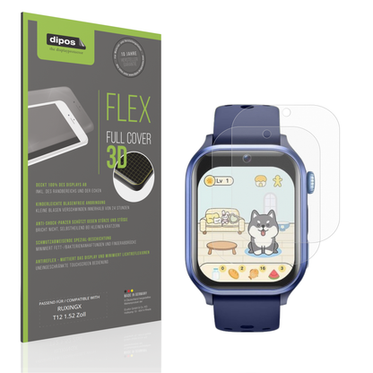 Matte Displayschutzfolie von dipos passend für RUXINGX T12 1.52 Zoll, 100% Displayabdeckung und blasenfreie Montage