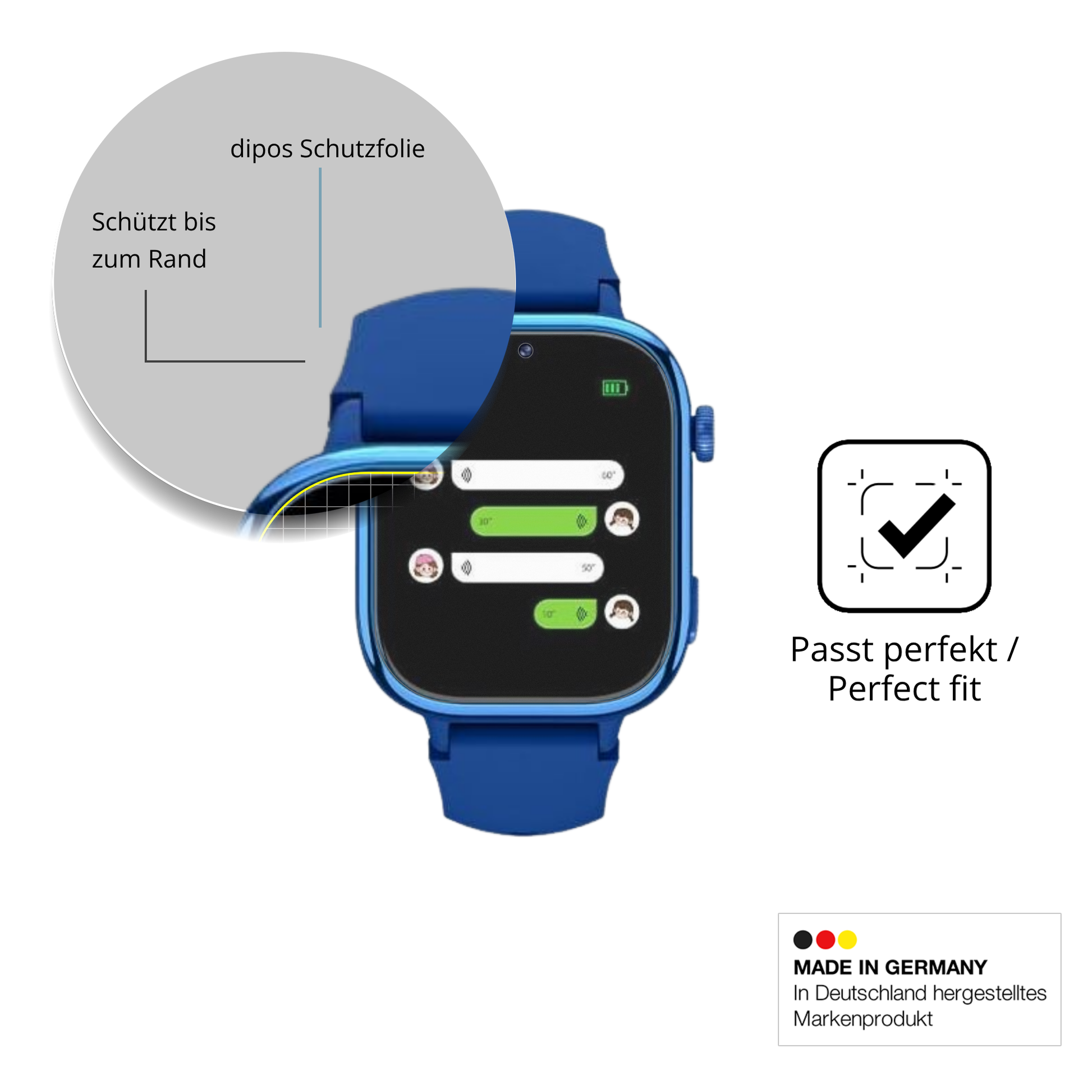 Besonders flexibler Displayschutz mit Anti-Shock-Schicht im Materialmix