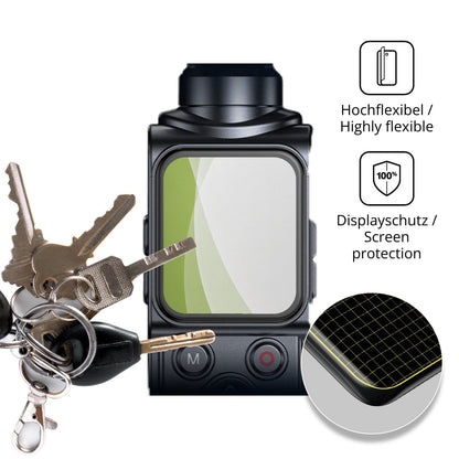 dipos Displayschutz für Ruycllo M105, transparente Oberfläche, perfekte Passform auch für die Rundungen