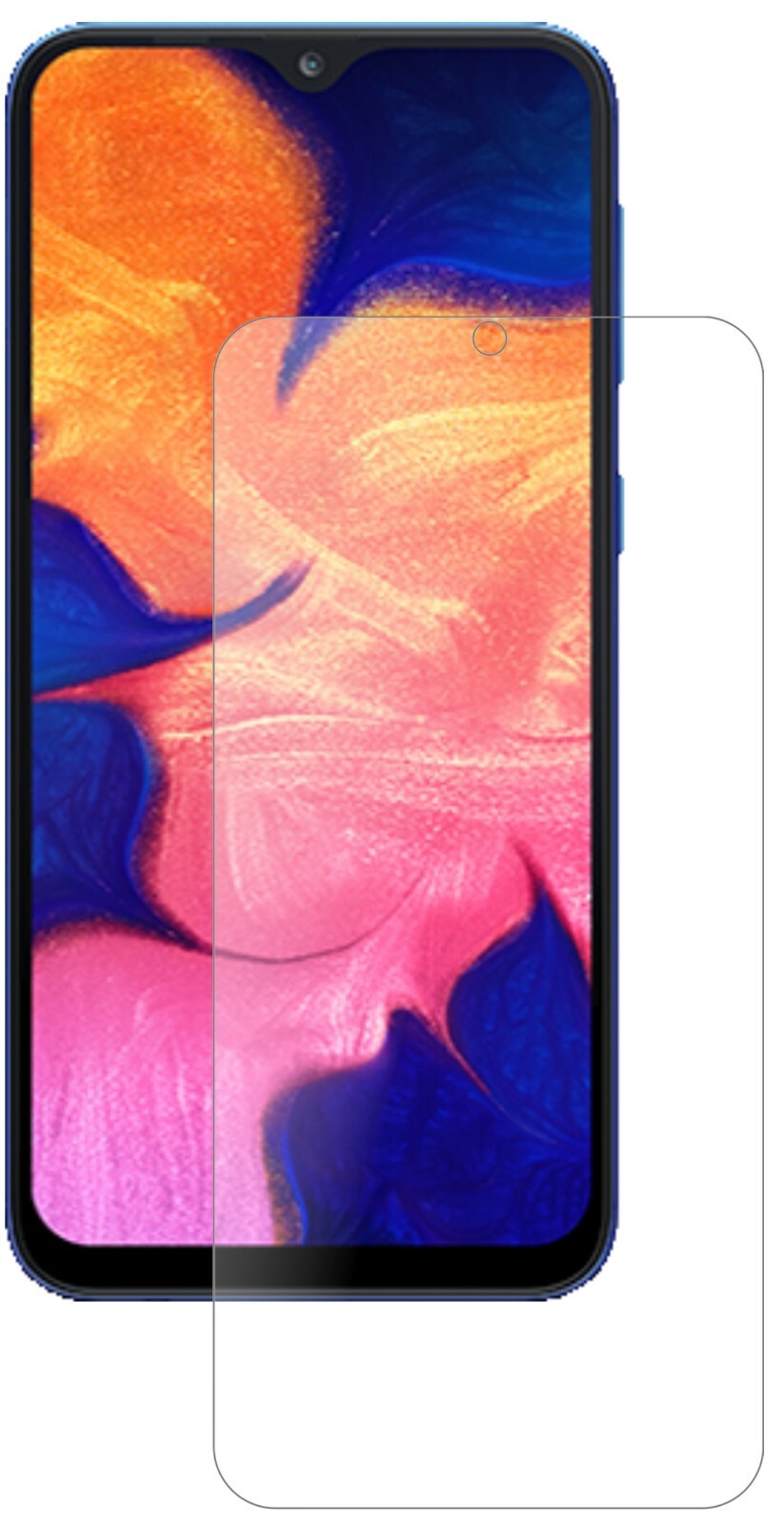 dipos Displayschutz für Samsung Galaxy A10, mattierte Oberfläche, robuste Festigkeit und perfekte Passform