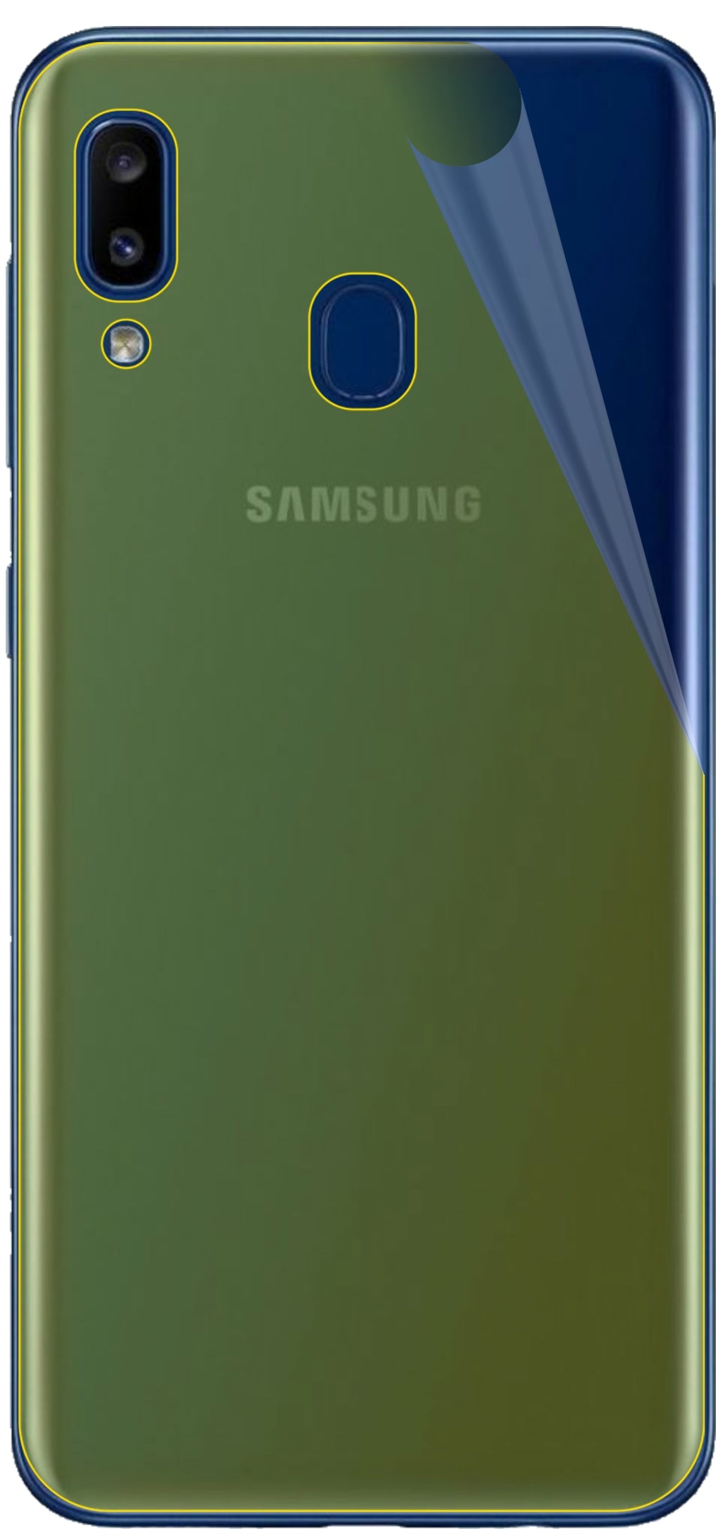 dipos Displayschutz für Samsung Galaxy A20 Rückseite, transparente Oberfläche, geringe Dicke und perfekte Passform