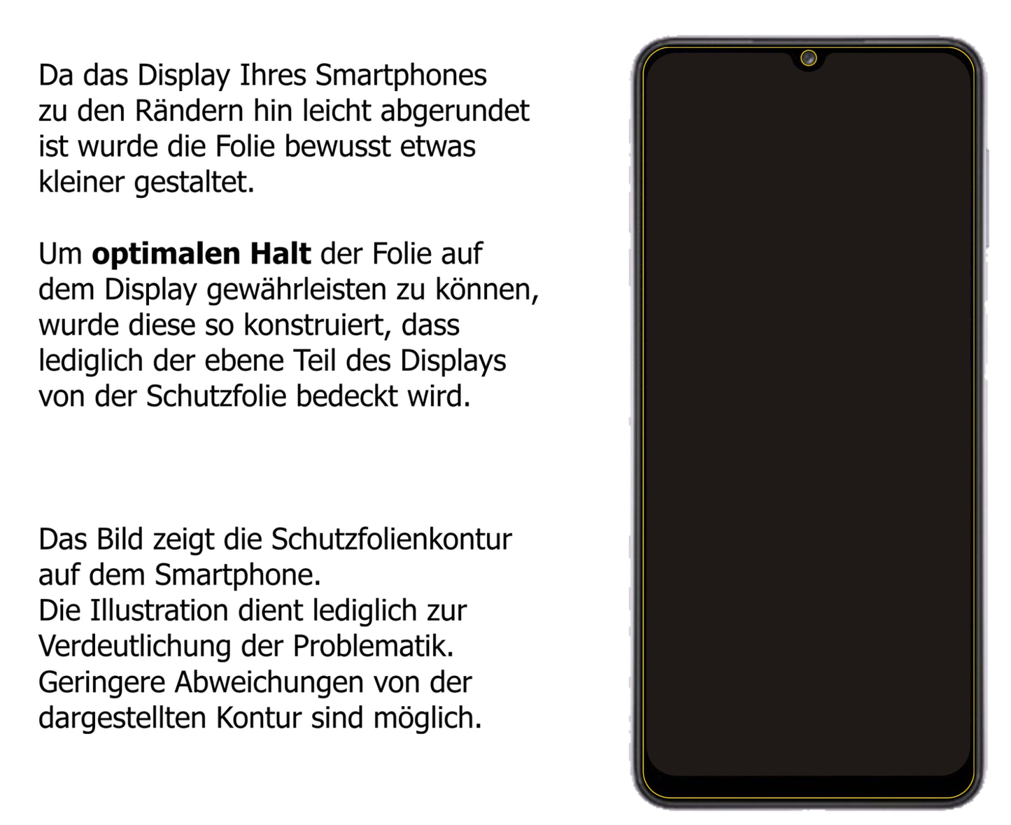 Privatsphäre-Schutz durch Sichtschutz-Folie passend zugeschnitten für Samsung Galaxy A32 5G
