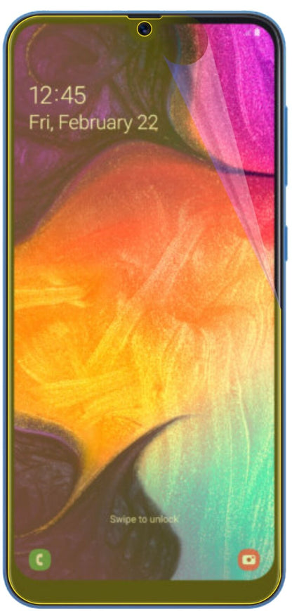 dipos Displayschutz für Samsung Galaxy A40, transparente Oberfläche, geringe Dicke und perfekte Passform