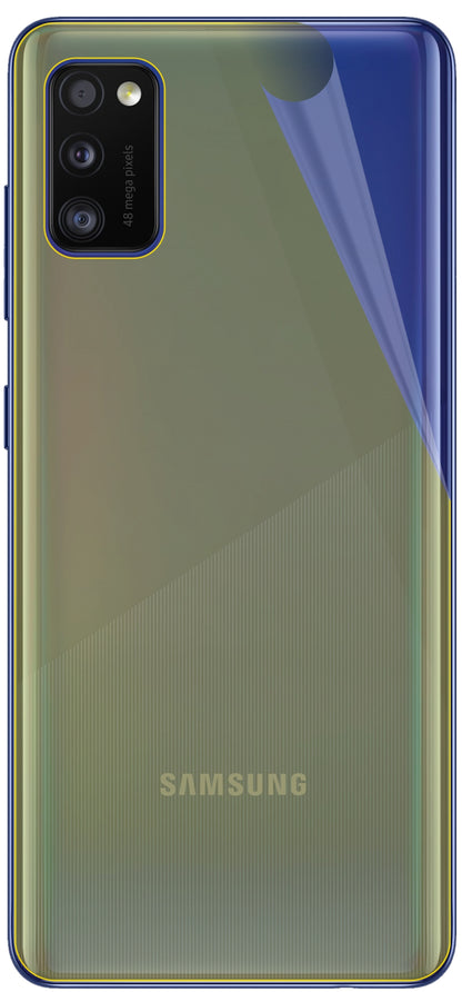 dipos Displayschutz für Samsung Galaxy A41 Rückseite, transparente Oberfläche, geringe Dicke und perfekte Passform