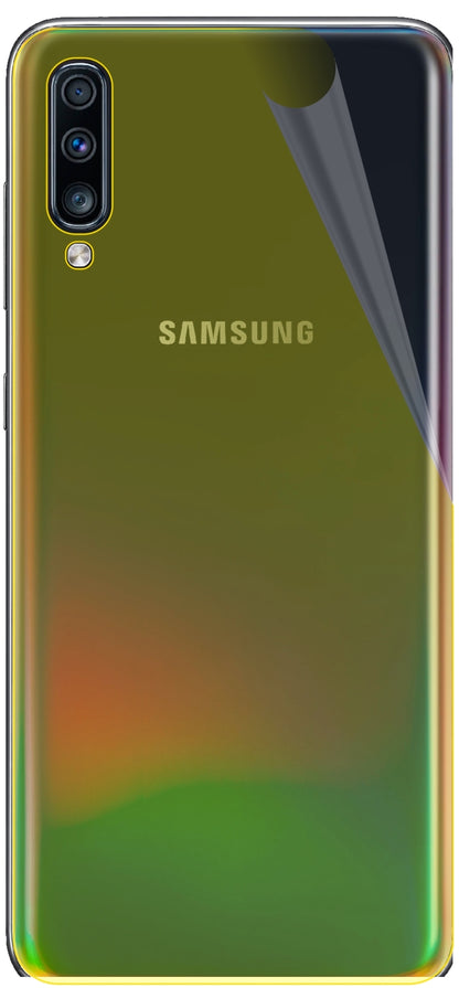 dipos Displayschutz für Samsung Galaxy A70 Rückseite, transparente Oberfläche, geringe Dicke und perfekte Passform