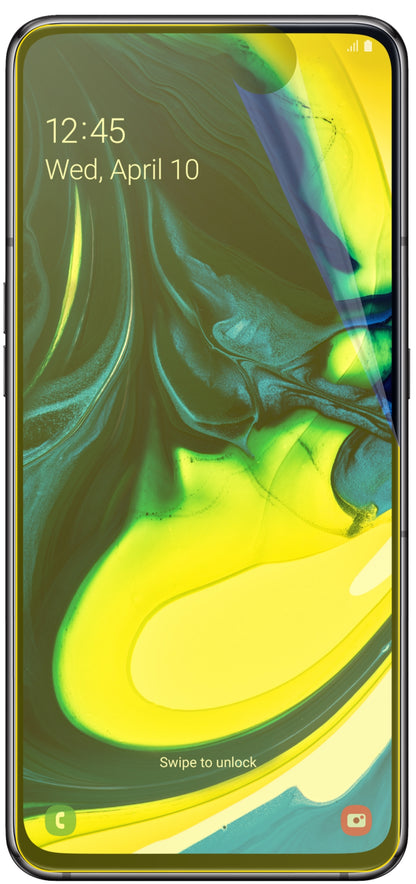 dipos Displayschutz für Samsung Galaxy A80, transparente Oberfläche, geringe Dicke und perfekte Passform