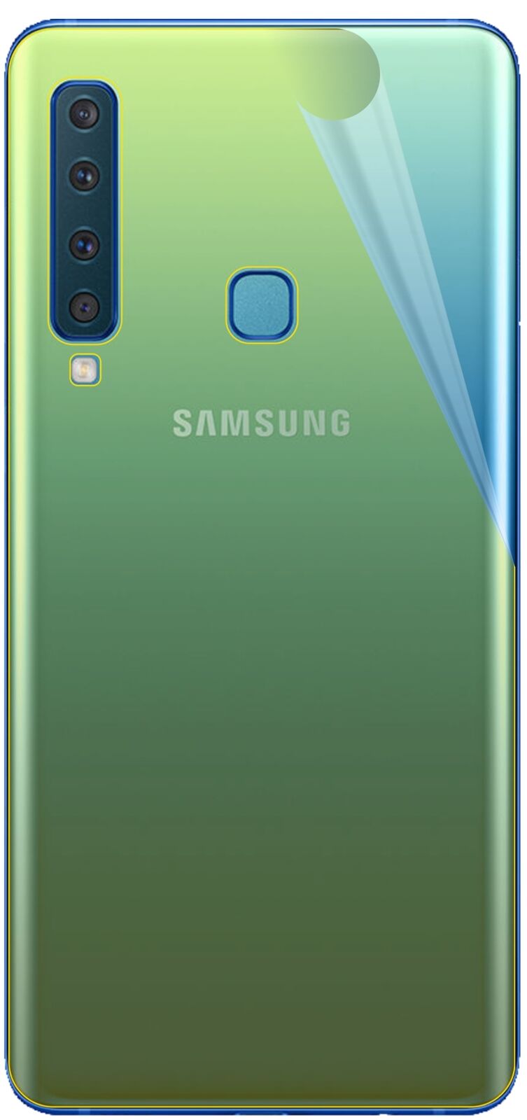 dipos Displayschutz für Samsung Galaxy A9 (2018) Rückseite, transparente Oberfläche, geringe Dicke und perfekte Passform