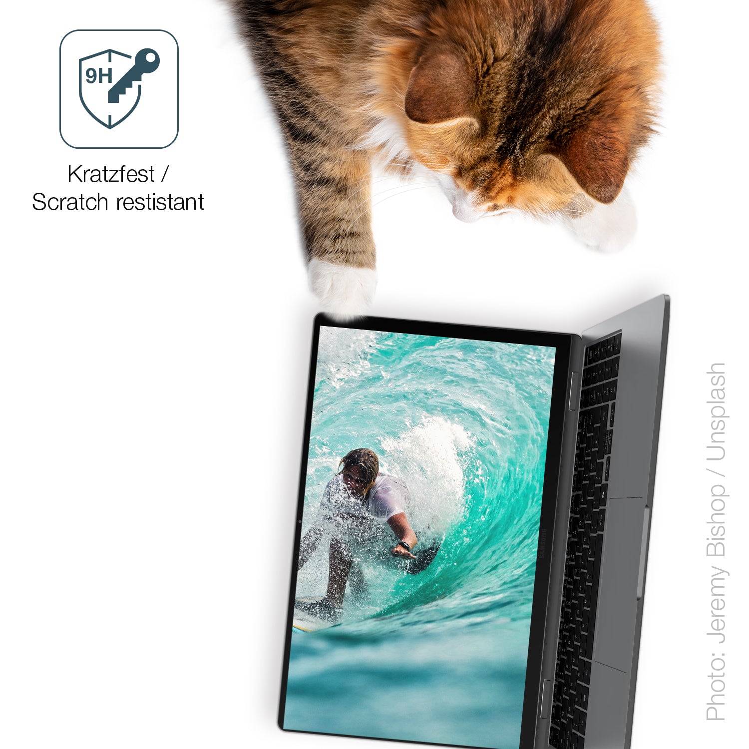 dipos Displayschutz für Samsung Galaxy Book5 360 15.6 Zoll, mattierte Oberfläche, robuste Festigkeit und perfekte Passform