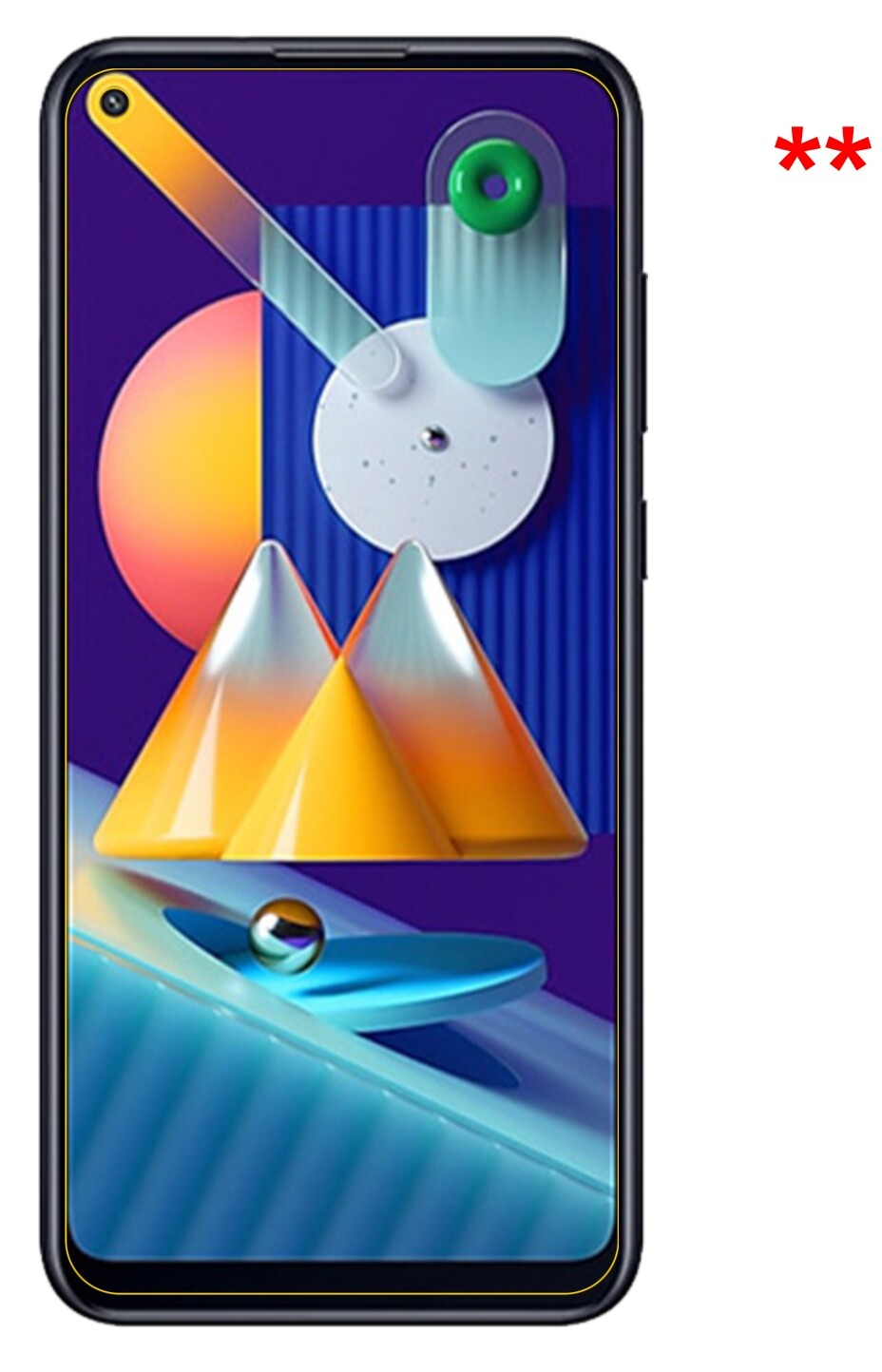 Privatsphäre-Schutz durch Sichtschutz-Folie passend zugeschnitten für Samsung Galaxy M11