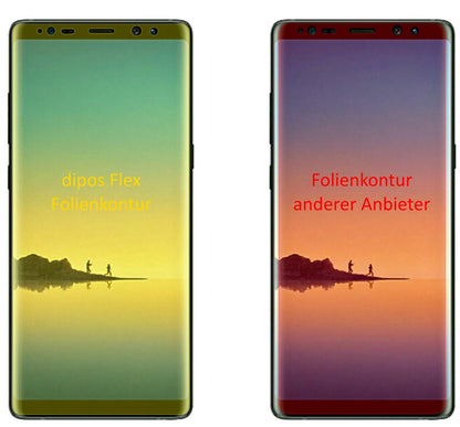 dipos Displayschutz für Samsung Galaxy Note 8, transparente Oberfläche, geringe Dicke und perfekte Passform