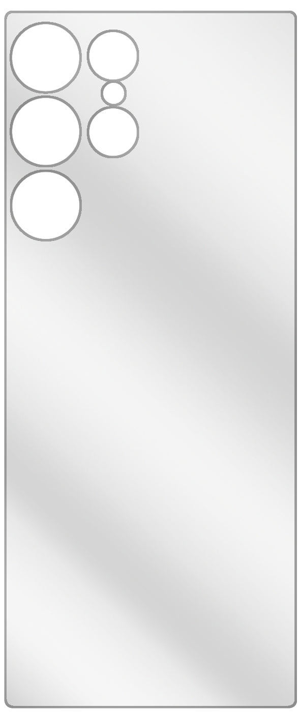 dipos Displayschutz für Samsung Galaxy S22 Ultra Rückseite, transparente Oberfläche, geringe Dicke und perfekte Passform