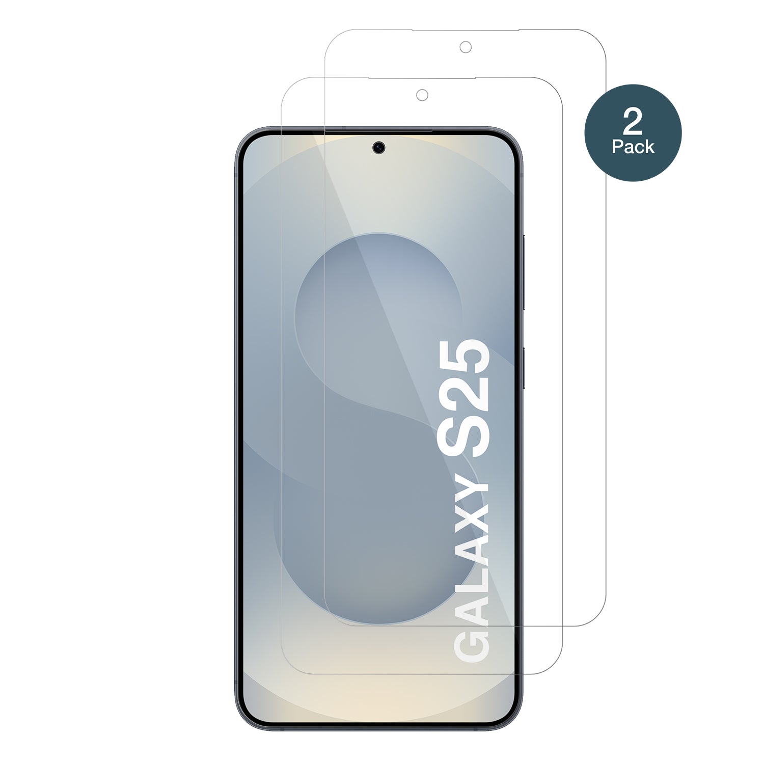 dipos Displayschutz für Samsung Galaxy S25, transparente Oberfläche, perfekte Passform auch für die Rundungen