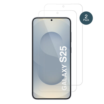dipos Displayschutz für Samsung Galaxy S25, transparente Oberfläche, perfekte Passform auch für die Rundungen