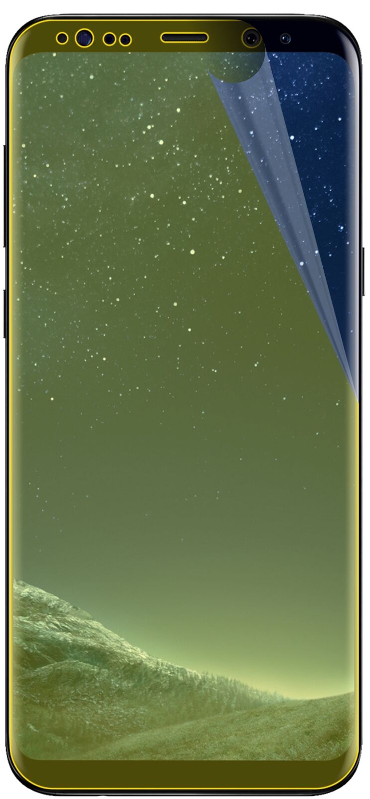 dipos Displayschutz für Samsung Galaxy S8, transparente Oberfläche, geringe Dicke und perfekte Passform