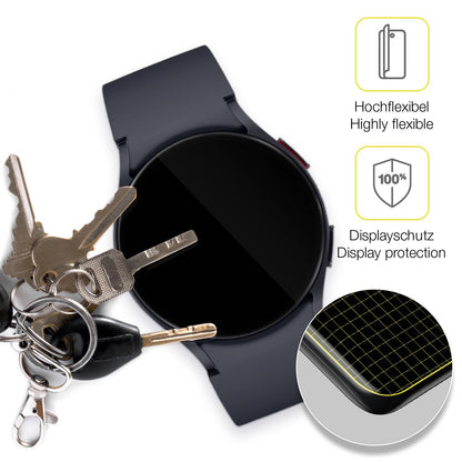 dipos Displayschutz für Samsung Galaxy Watch 6 40mm, transparente Oberfläche, geringe Dicke und perfekte Passform