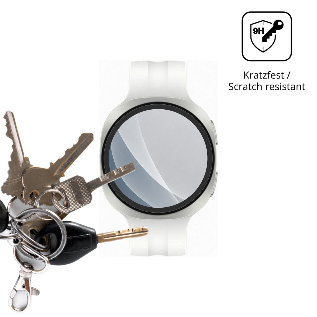 dipos Displayschutz für Samsung Galaxy Watch9 40mm, mattierte Oberfläche, robuste Festigkeit und perfekte Passform